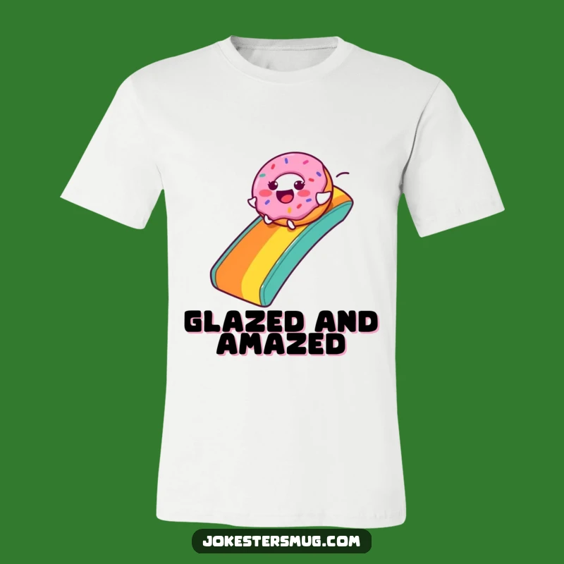 Funny Donut Rainbow Slide T-Shirt: Sweet Fun Tee Gift