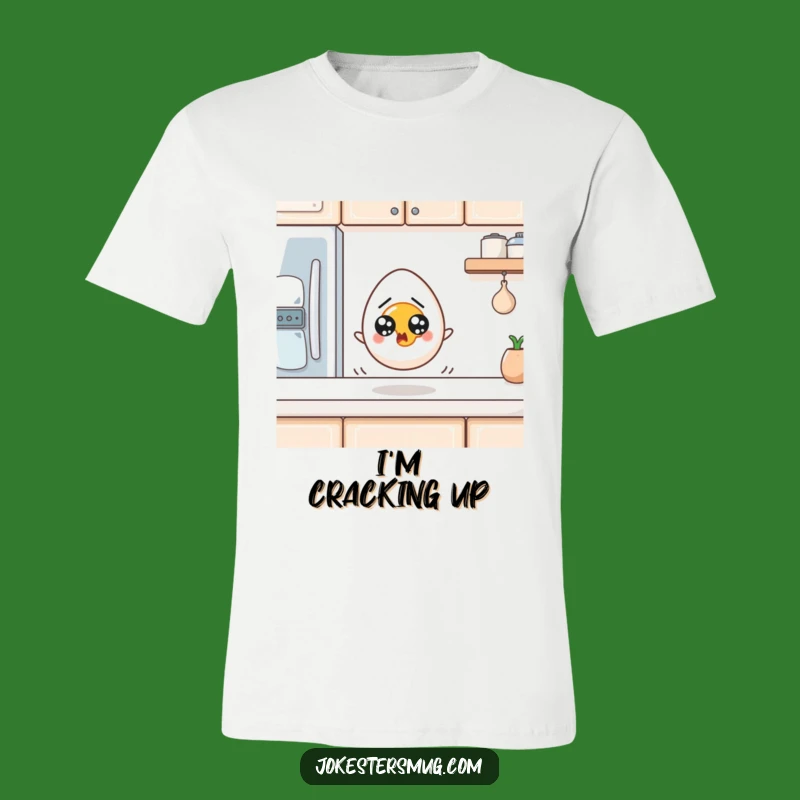 Funny Egg T-Shirt: Startled Roll Design, Hilarious Kitchen Funny Gift