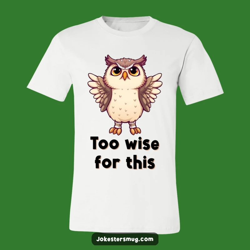 Funny Confused Owl Wing Socks T-Shirt - Hilarious Bird Lover Tee