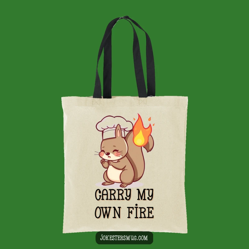 Funny Squirrel Chef Tote Bag - Durable Animal Chef Art Carry-All, Funny Gift