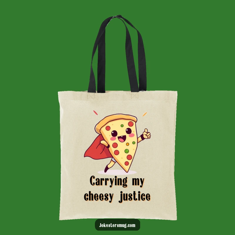 Funny Pizza Power Tote Bag: Carry Your Essentials With A Heroic Slice - Practical Funny Gift!