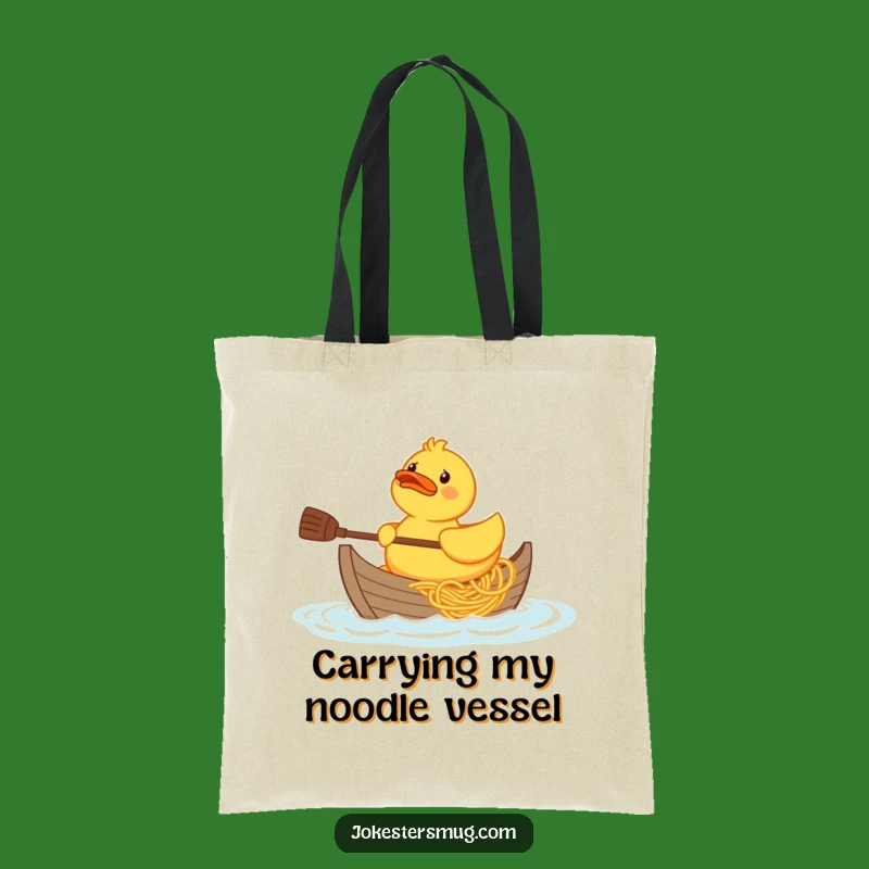 Funny Rubber Duck Spaghetti Boat Tote Bag: Carry Your Confusion, Hilarious Funny Gift