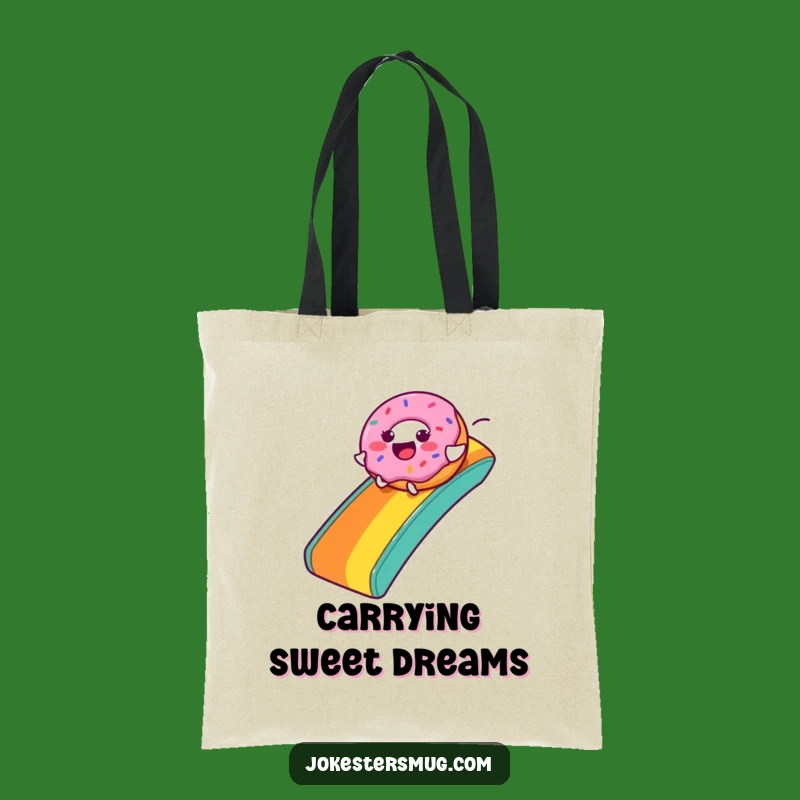 Funny Donut Rainbow Slide Tote Bag: Carry Sweet Fun Everywhere