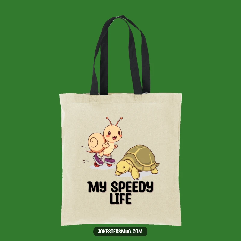 Funny Snail Skater Tote Bag - Carry Your Humor Effortlessly